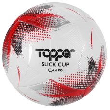 Bola de Futebol Campo Topper Slick Cup - Prata e Preto