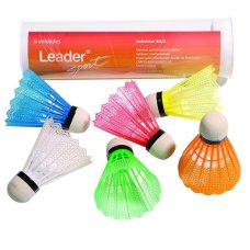 Kit 6 Petecas Badminton Light Leader - Azul e Laranja
