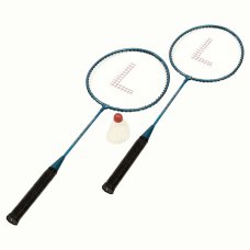 Kit de Badminton Leader 2 Raquete com 1 Peteca - Azul