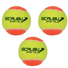 Kit com 3 Bolas Beach Tennis Scalibu - Verde e Laranja