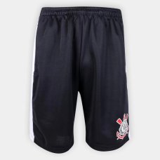 Bermuda Corinthians Layer Masculina - Preto e Branco