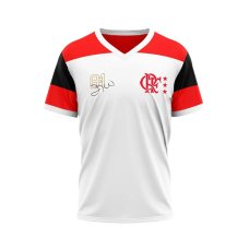 Camiseta Flamengo Retrô Zico Masculina - Branco