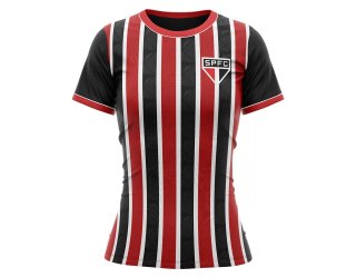 Camisa São Paulo Braziline Classmate Feminina - Preto