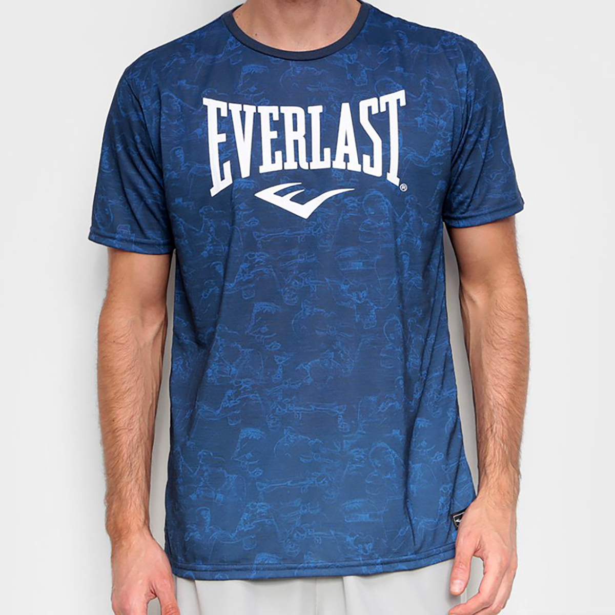 Camiseta Everlast Estampada Masculina Azul - Compre Agora