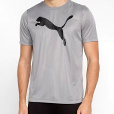 Camiseta Puma Active Big Logo Masculina - Cinza e Preto