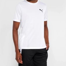 Camiseta Puma Active Small Logo Masculina - Branco