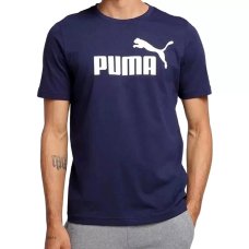 Camiseta Puma Essentials Logo Masculina - Azul Claro