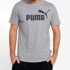Camiseta Puma Essentials Logo Masculina - Cinza