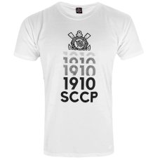 Camiseta Corinthians 1910 Masculina - Branco e Preto