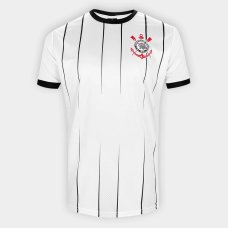 Camiseta Corinthians Layer Masculina - Branco e Preto