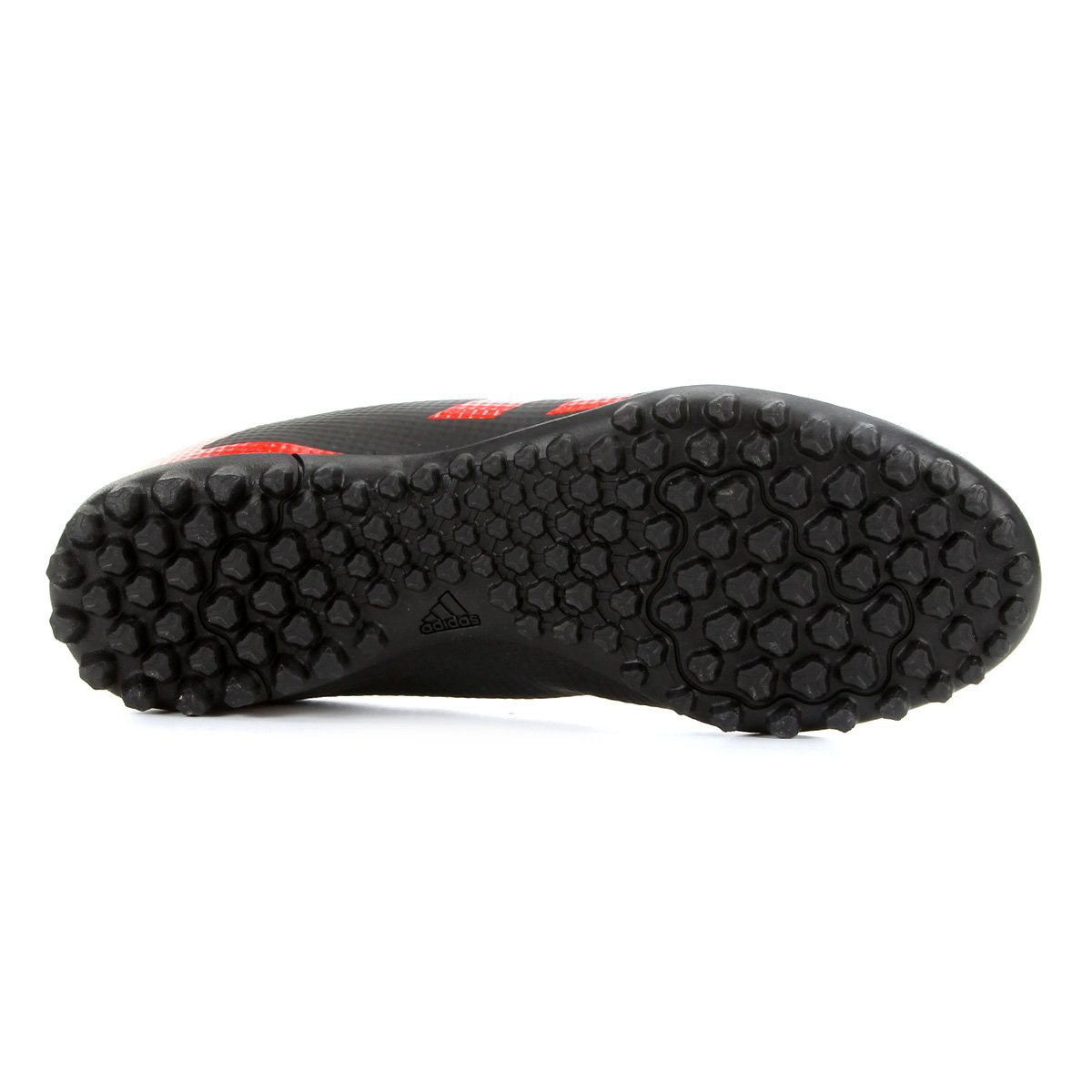 chuteira society adidas preta e vermelha