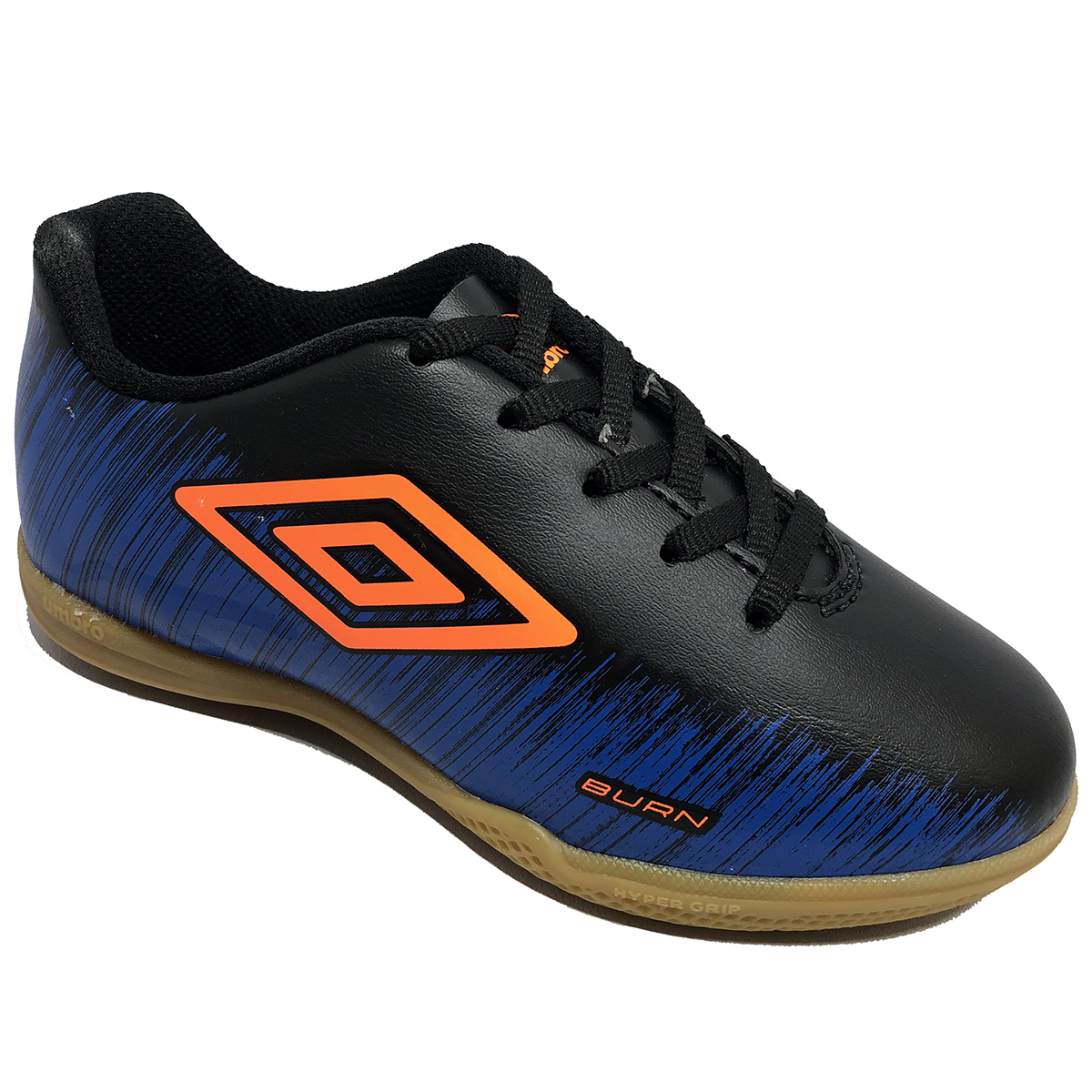 Chuteira Infantil Futsal Umbro Burn Jr Preto e Azul - Compre Agora | Cabana  Magazine