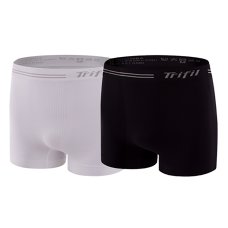 Kit 2 Cuecas Boxer Trifil Sem Costura Elástico Masculina - Preto e Branco