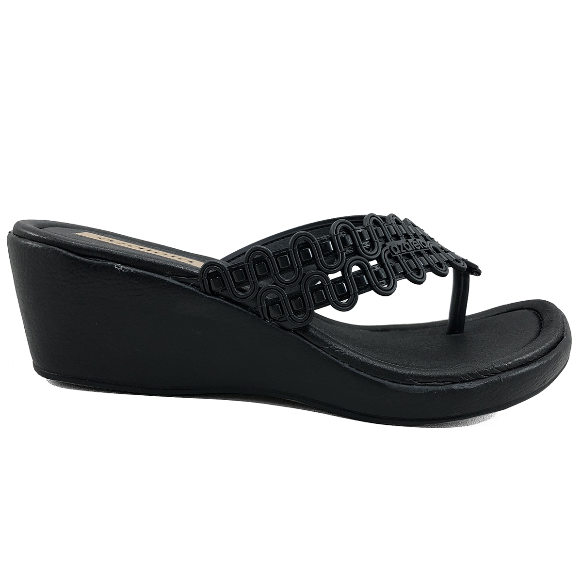 tamanco azaléia lev comfort anabela feminino preto