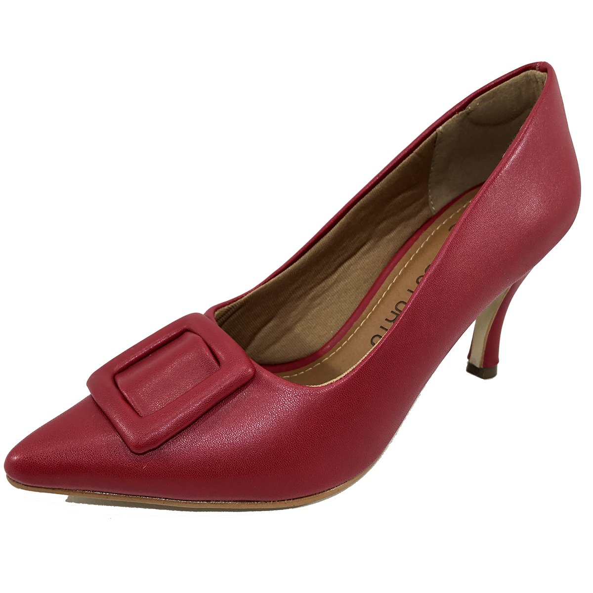 scarpin vermelho fosco