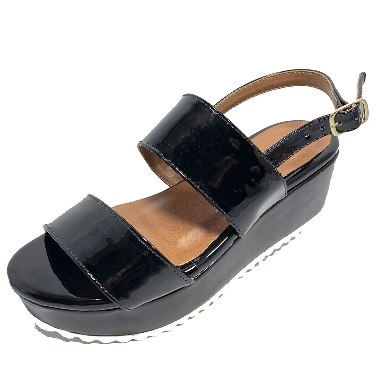 Sandália Cia do Porto Mini Plataforma Verniz Feminina Preta - Compre Agora  | Cabana Magazine