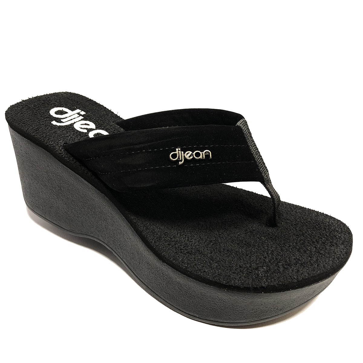 chinelo plataforma dijean preto