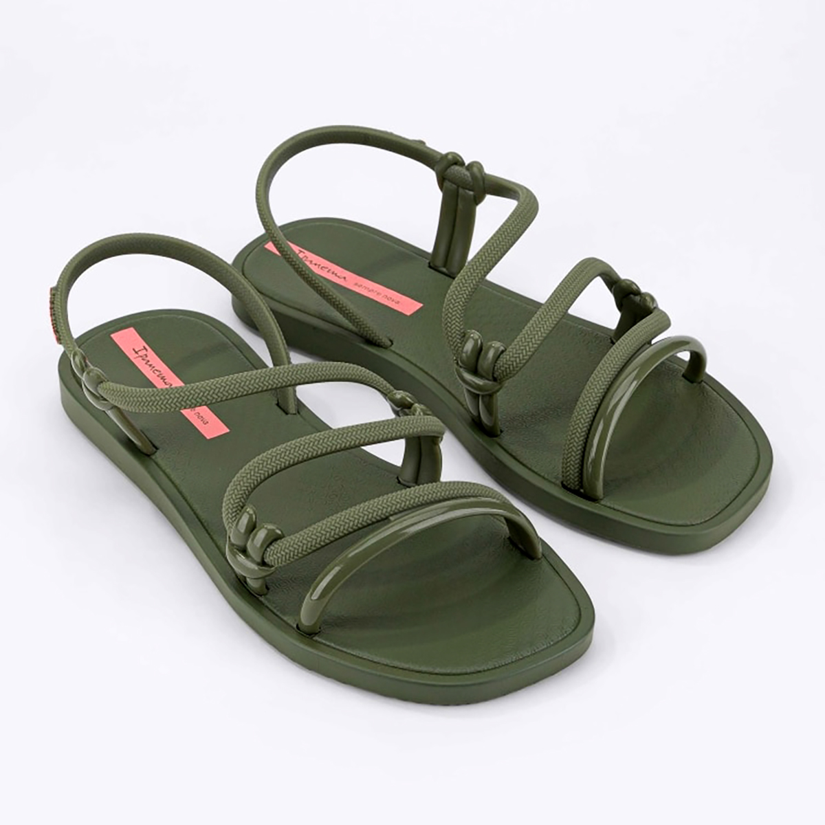 Sand lia Rasteira Ipanema Solar Mais Feminina Verde Musgo Compre