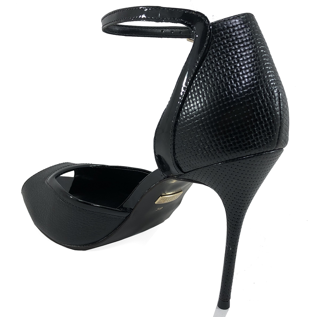 Sandália Couro Jorge Bischoff Salto Fino Pulseira Feminina Preto - Compre  Agora | Cabana Magazine