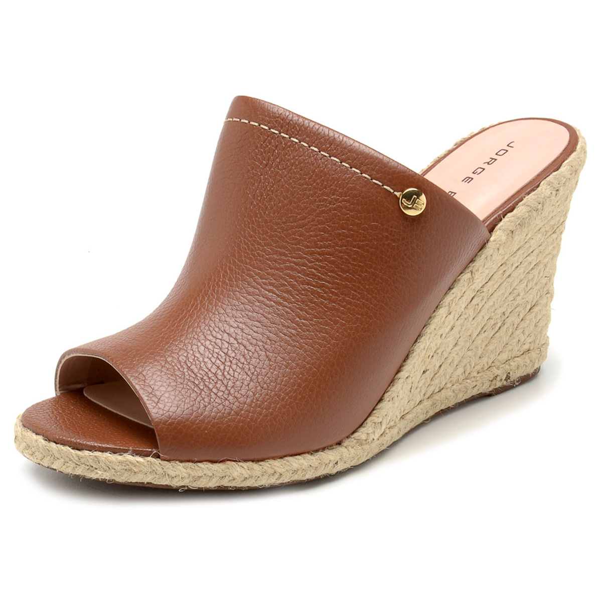 Tamanco Anabela Couro Jorge Bischoff Cordas Caramelo - Compre Agora |  Cabana Magazine