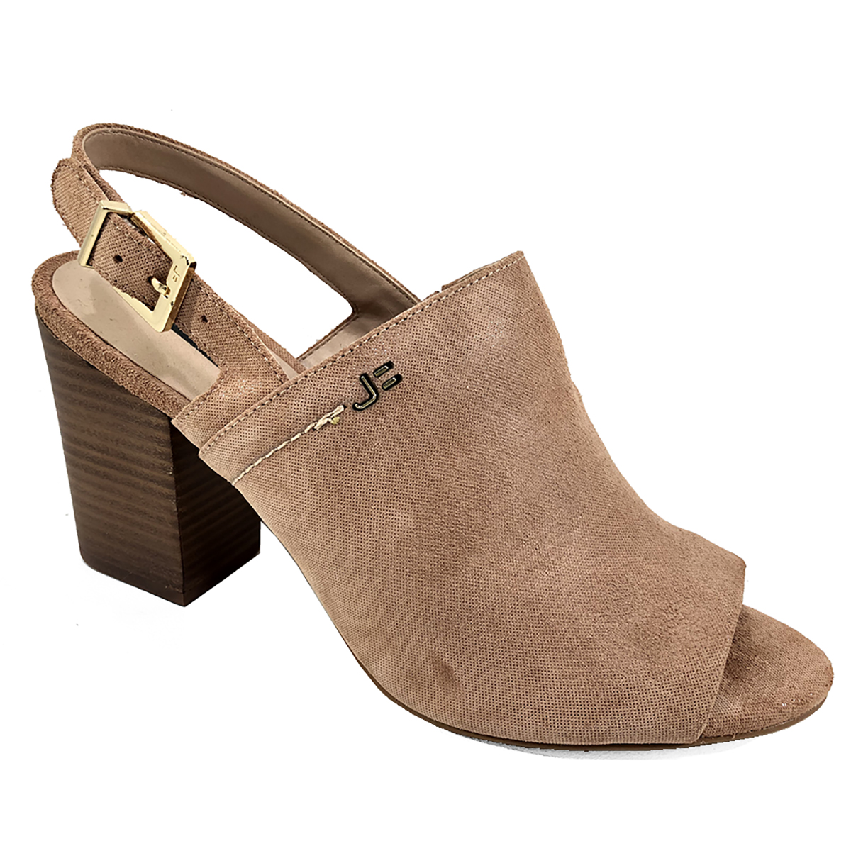 sandalia couro salto grosso