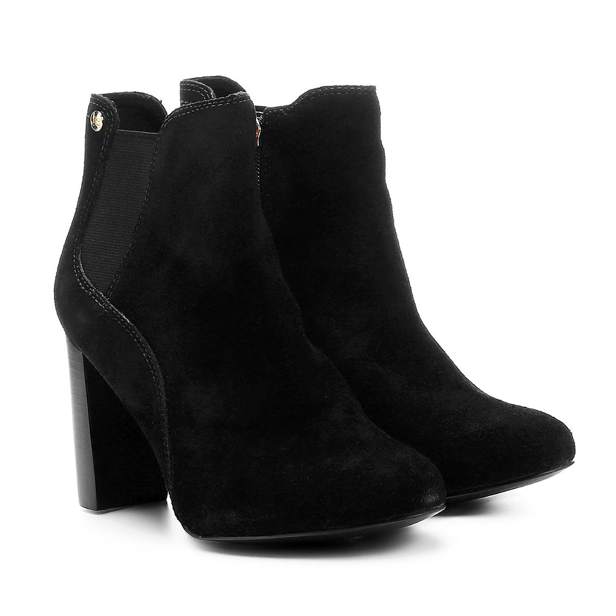 bota de camurça salto alto