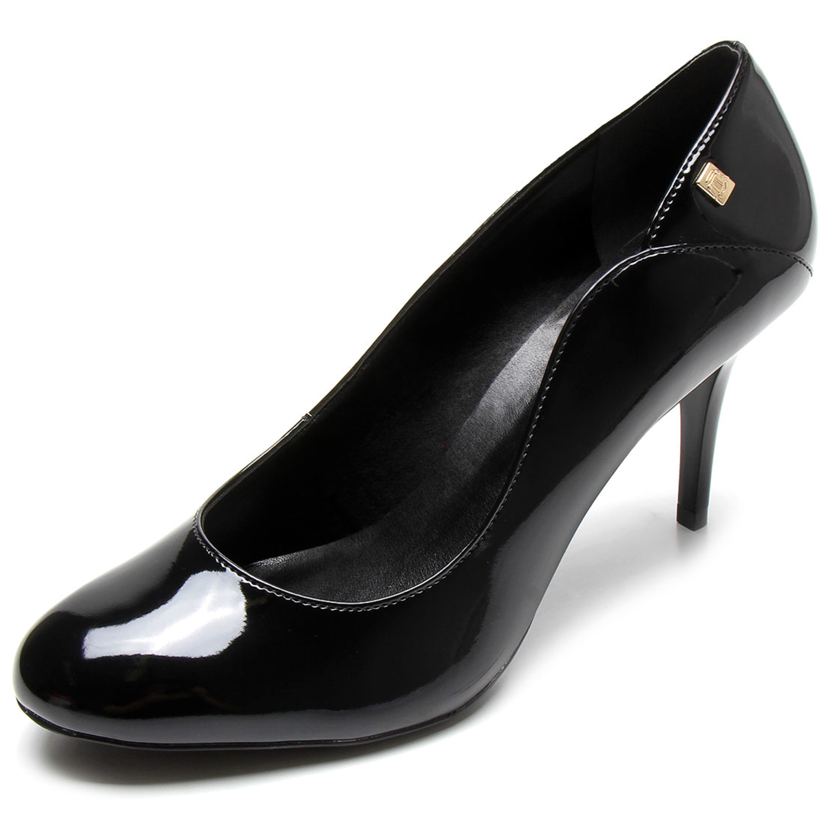 scarpin bico redondo preto