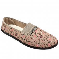 Alpargata Moleca Tecido Floral Lona Feminina - Bege