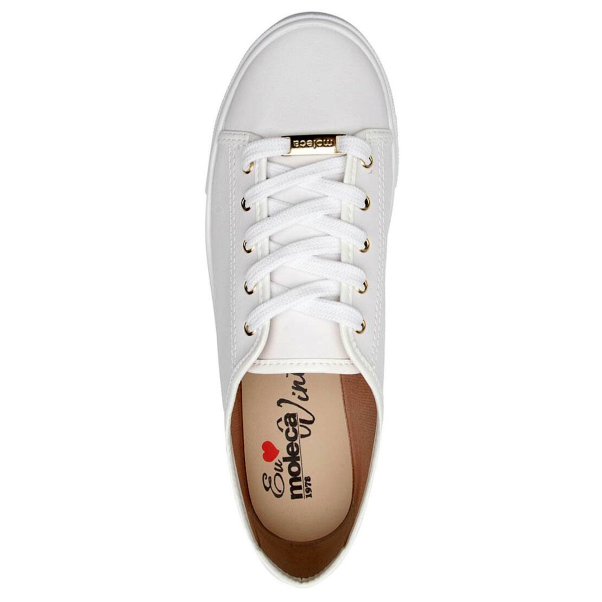 tenis moleca branco liso