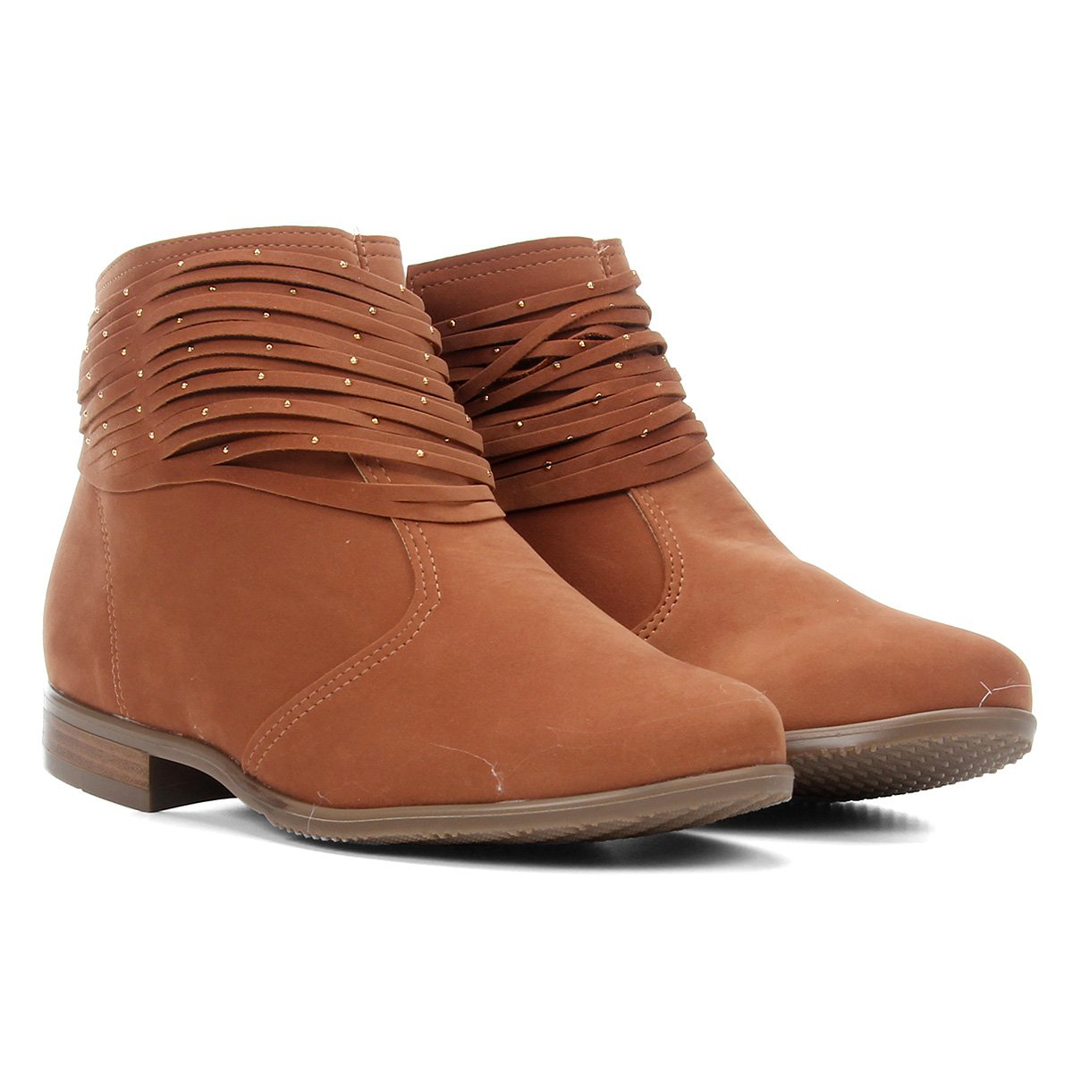 bota cano curto feminina caramelo