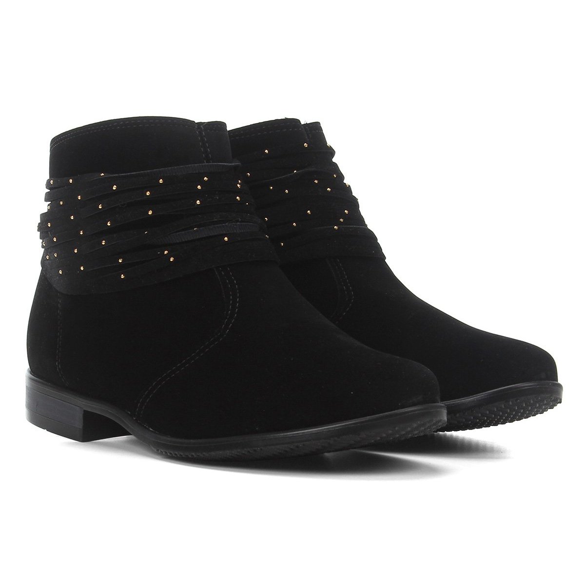 bota cano baixo camurça