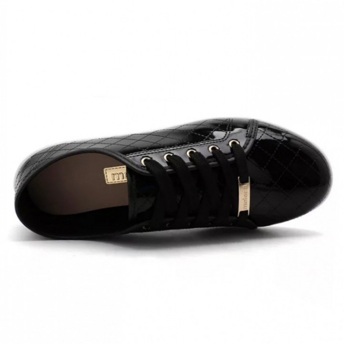 tenis moleca preto verniz