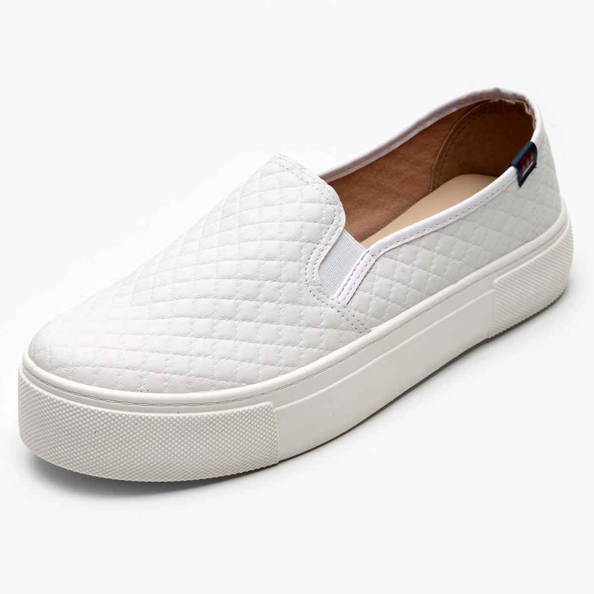 Slip On Moleca Matelassê Feminino Branco - Compre Agora | Cabana Magazine