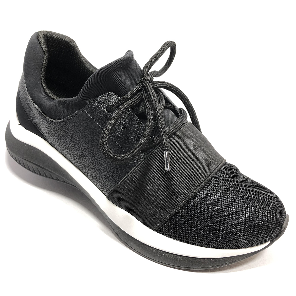tenis com elastico preto