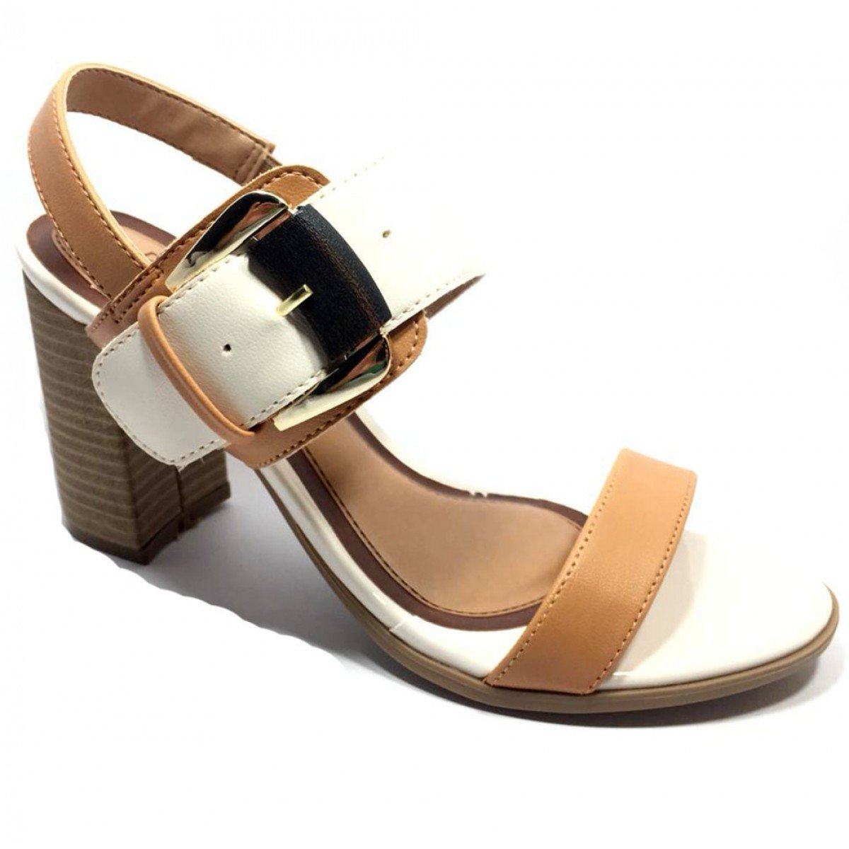 sandália ramarim salto grosso tratorada feminina