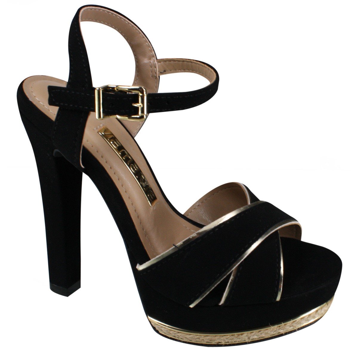 sandalia via marte dourada