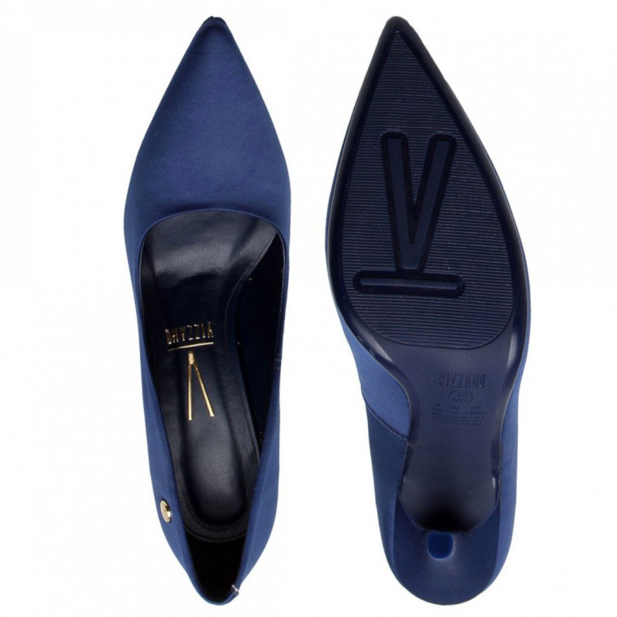 scarpin azul marinho vizzano