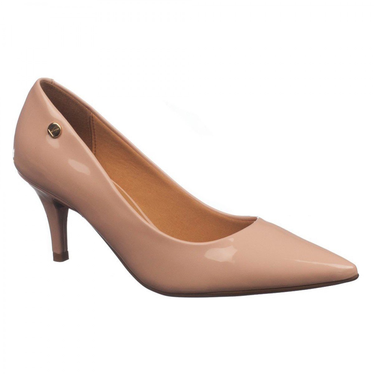 scarpin rose salto baixo