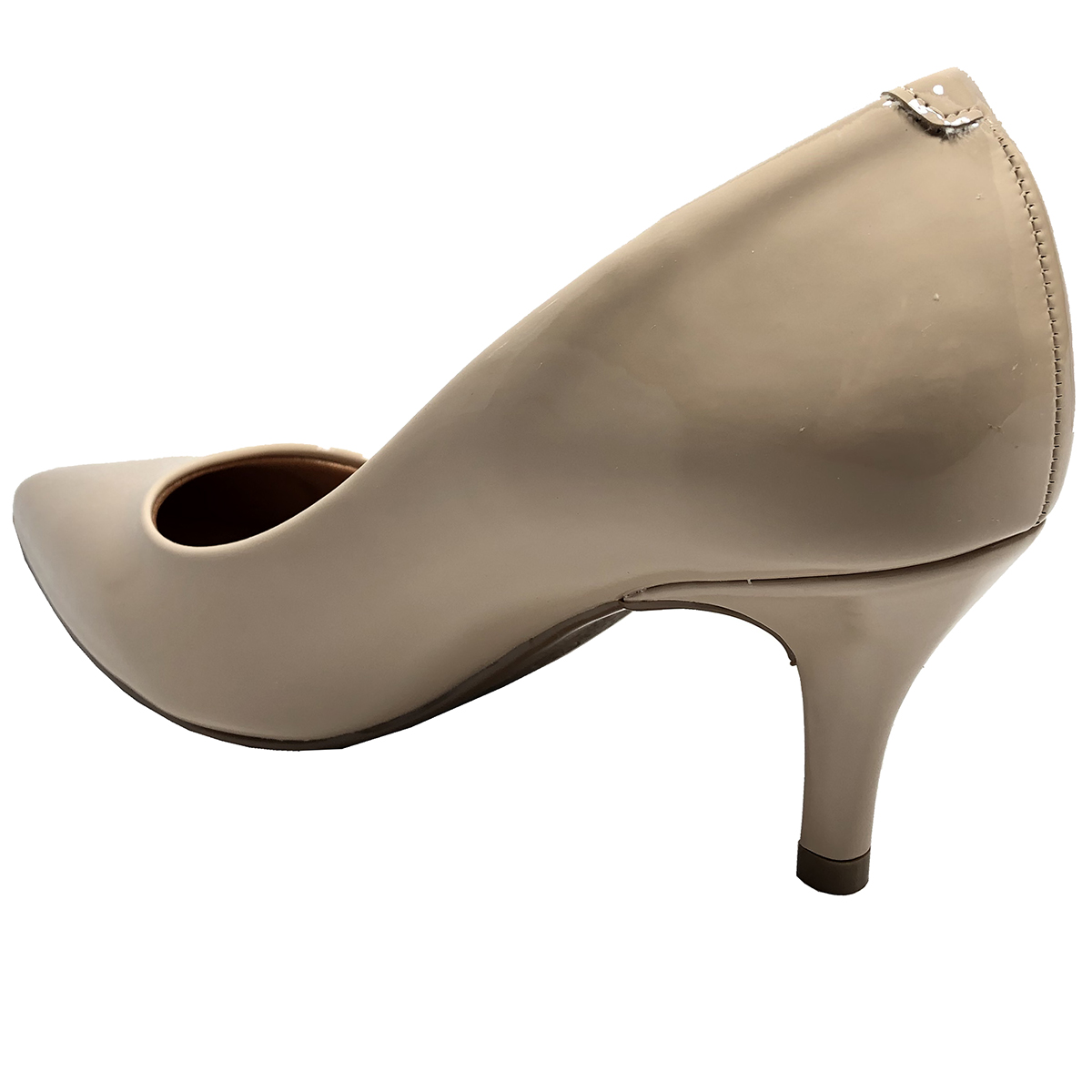 scarpin vizzano salto baixo bege