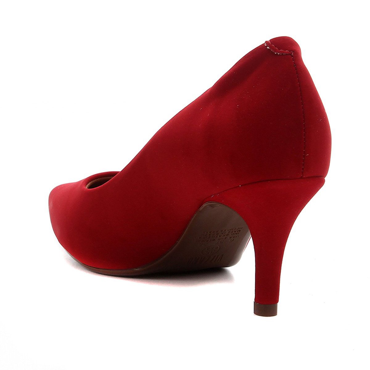 scarpin vizzano vermelho salto baixo