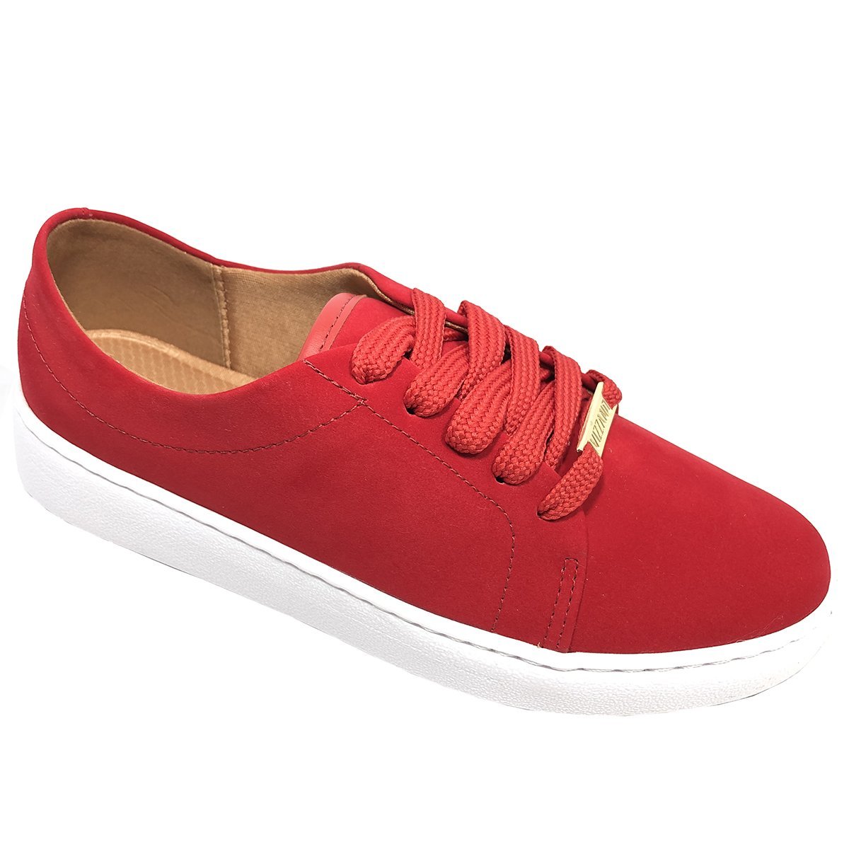 tenis vermelho feminino vizzano