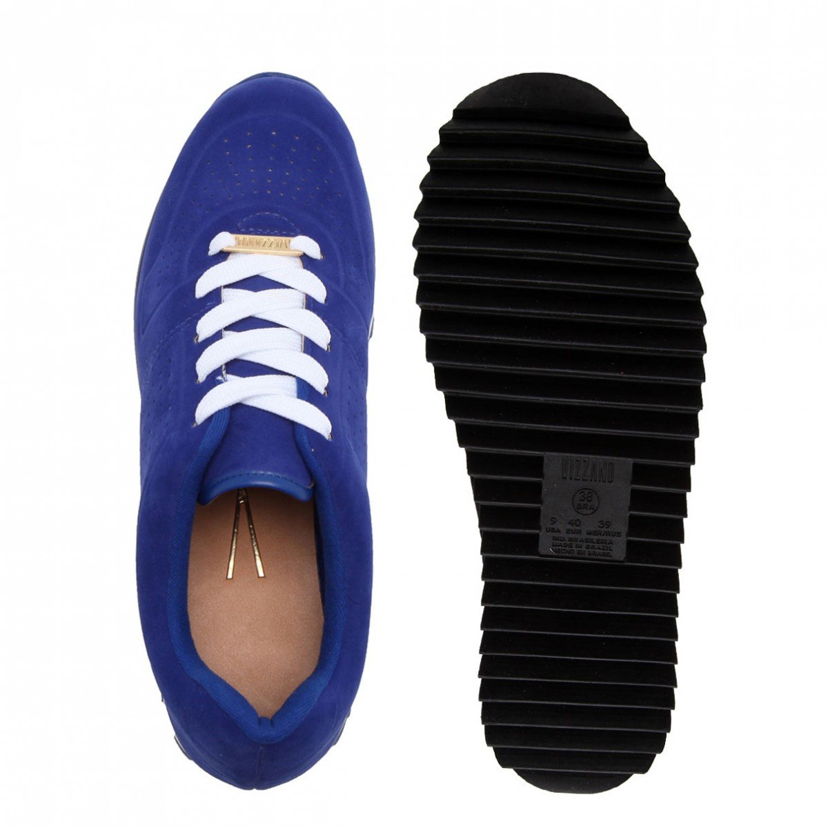 tenis vizzano camurça azul