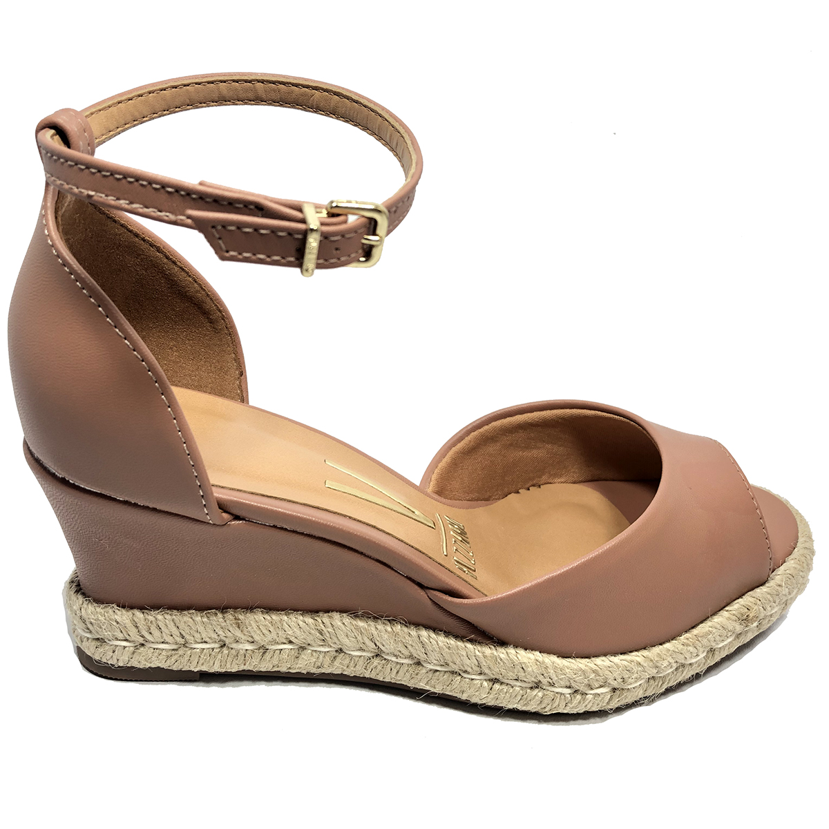 sandália anabela vizzano espadrille