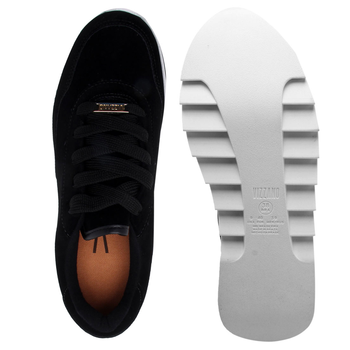tenis vizzano preto alto