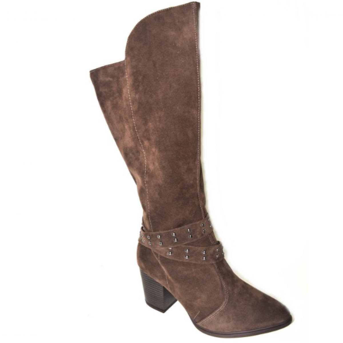 Bota Feminina Vizzano Camurça Cano Longo Café - Compre Agora |Cabana  Magazine
