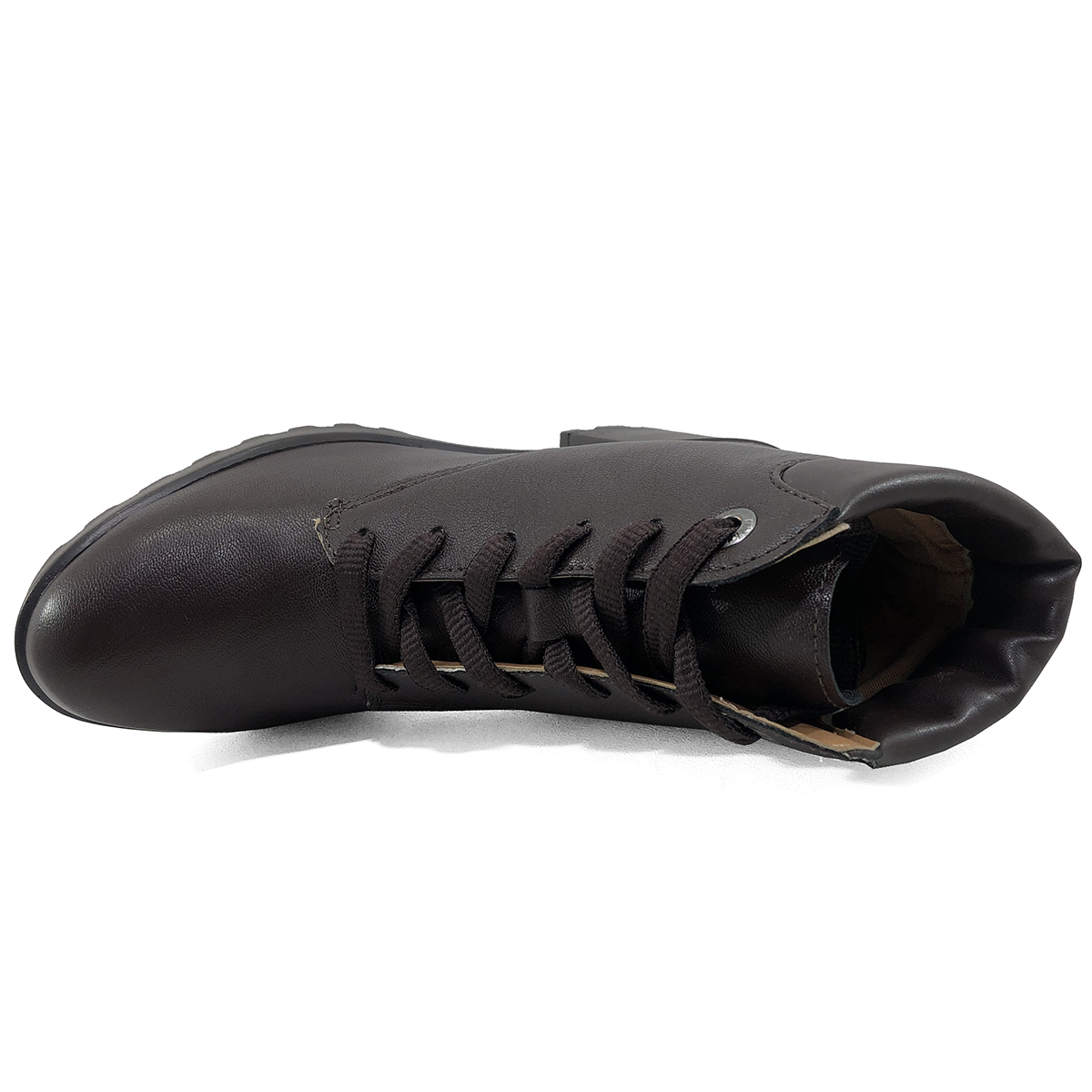 Bota Coturno Vizzano Salto Tratorado Fosco Cadarço Marrom Escuro - Compre  Agora | Cabana Magazine