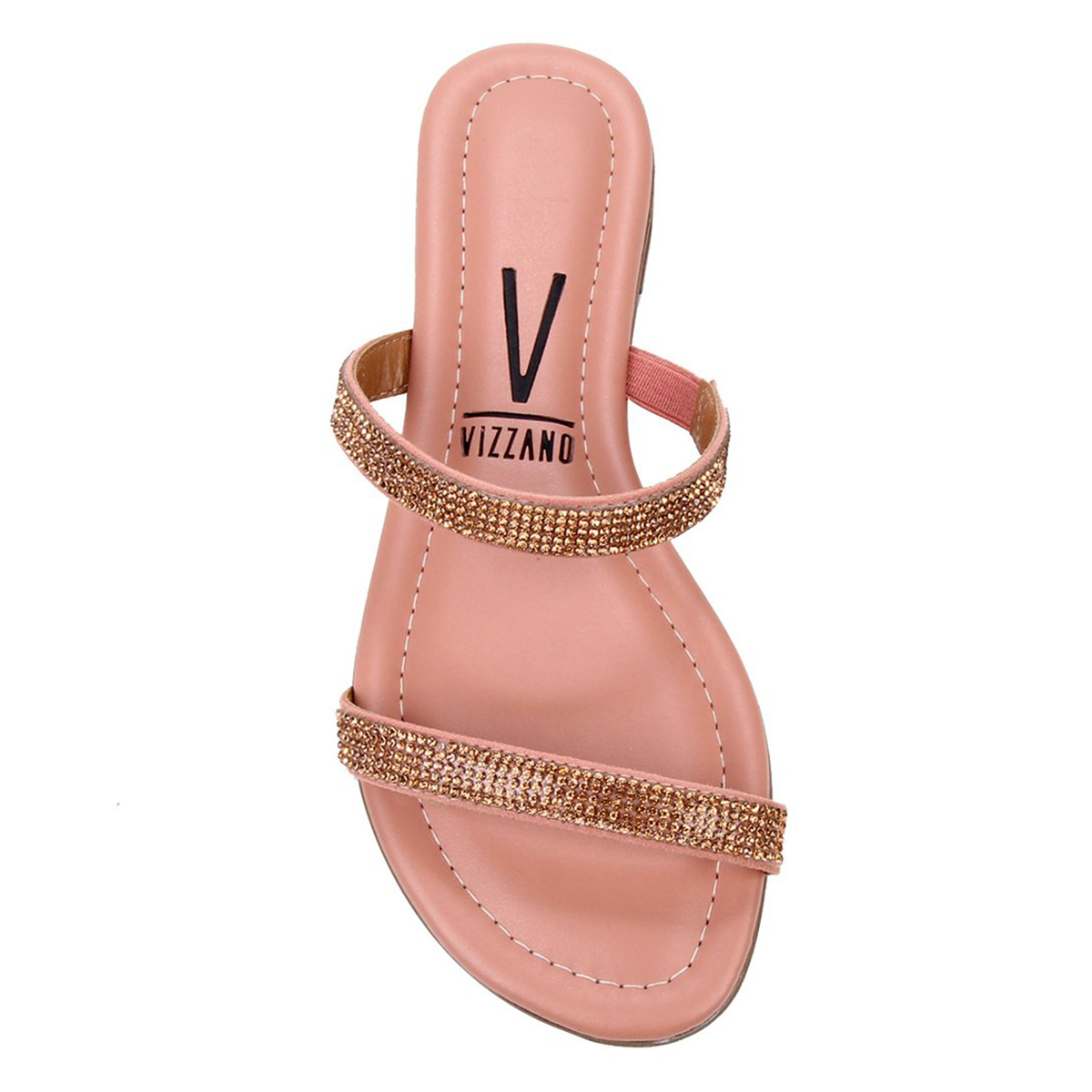 rasteira vizzano com strass feminina