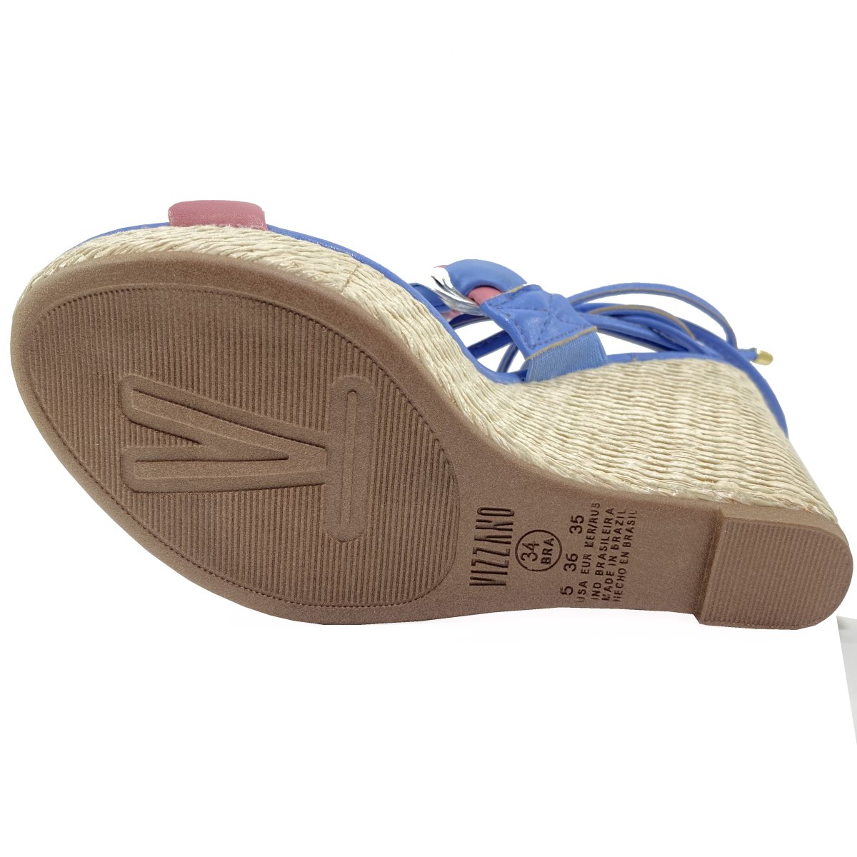Sandália espadrille vizzano amarração sales rosa
