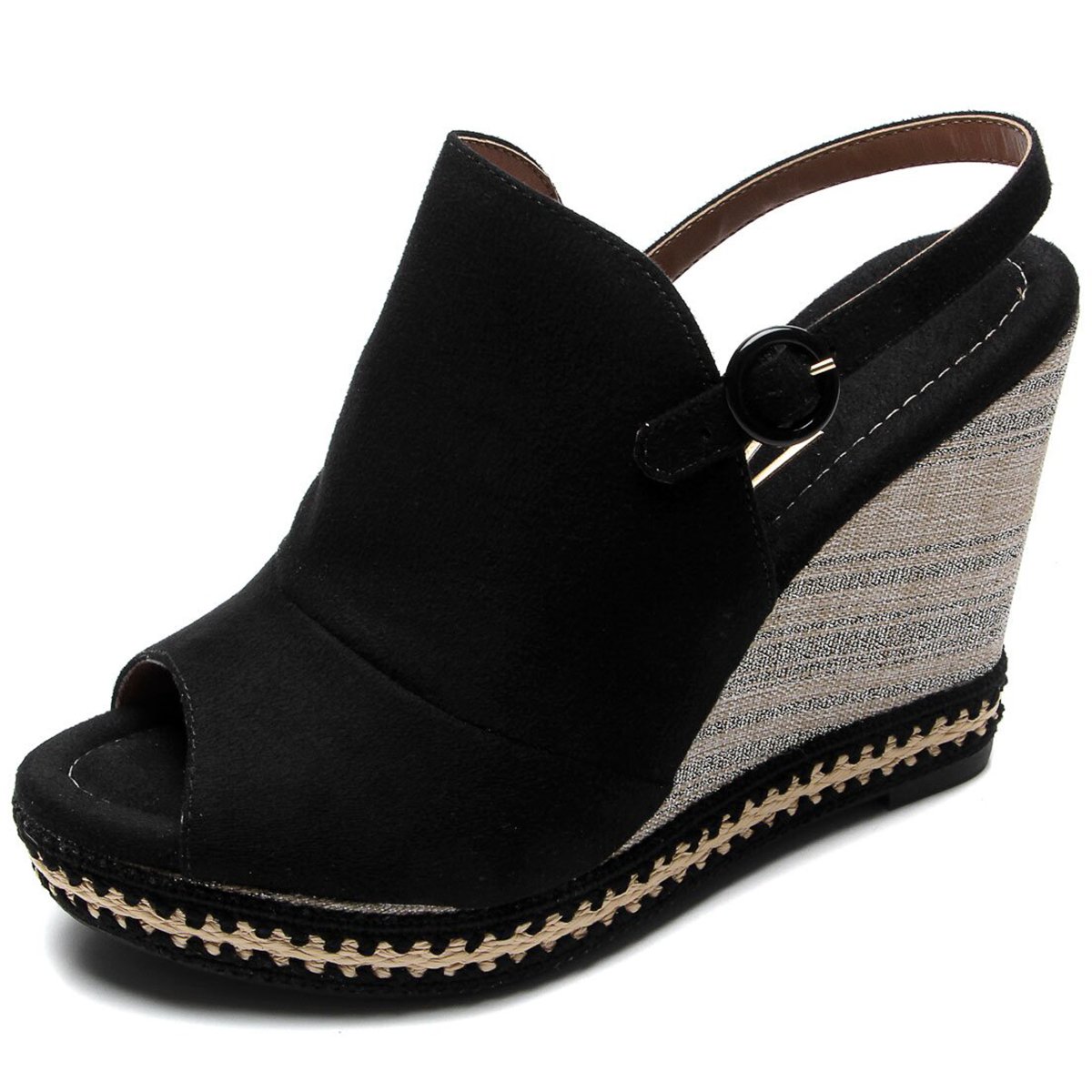 sandalia plataforma vizzano preta