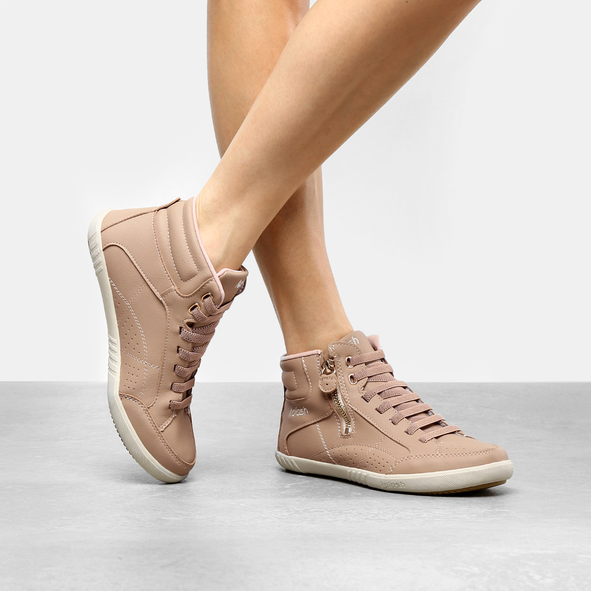 tênis kolosh sneaker anabela zíper lateral